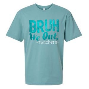 Funny Quote Bruh We Out Teachers Cute Gift Sueded Cloud Jersey T-Shirt