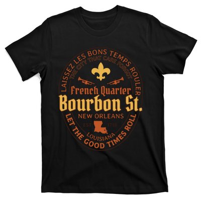 French Quarter Bourbon St New Orleans Souvenir Gift T-Shirt