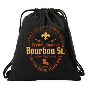 French Quarter Bourbon St New Orleans Souvenir Gift Drawstring Bag