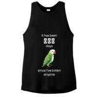 Funny Quaker Biting Quaker Parrot Joke Monk Parrot Ladies PosiCharge Tri-Blend Wicking Tank
