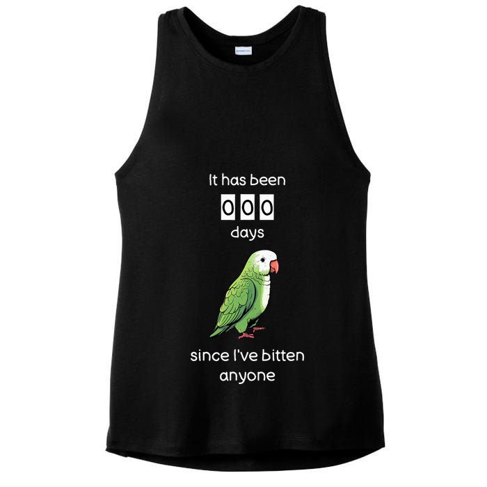 Funny Quaker Biting Quaker Parrot Joke Monk Parrot Ladies PosiCharge Tri-Blend Wicking Tank