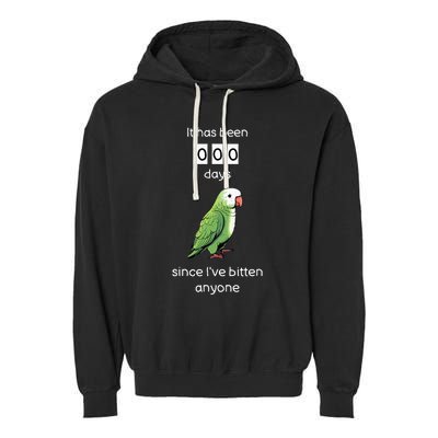 Funny Quaker Biting Quaker Parrot Joke Monk Parrot Garment-Dyed Fleece Hoodie