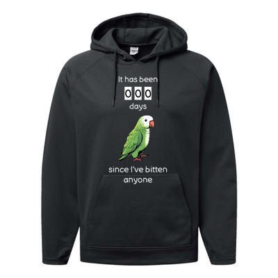 Funny Quaker Biting Quaker Parrot Joke Monk Parrot Performance Fleece Hoodie