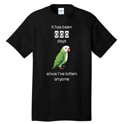 Funny Quaker Biting Quaker Parrot Joke Monk Parrot Tall T-Shirt