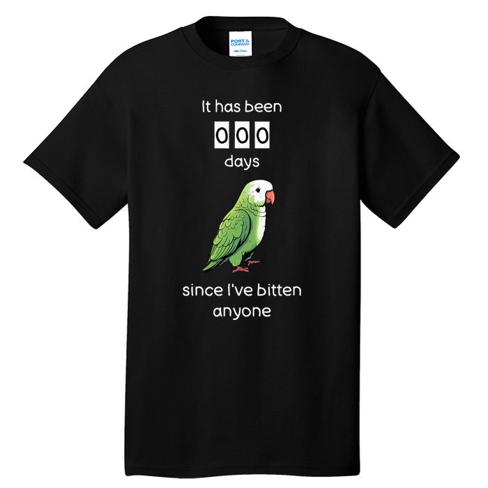 Funny Quaker Biting Quaker Parrot Joke Monk Parrot Tall T-Shirt