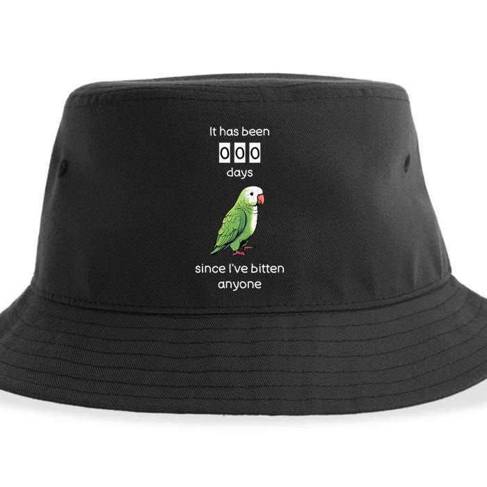Funny Quaker Biting Quaker Parrot Joke Monk Parrot Sustainable Bucket Hat