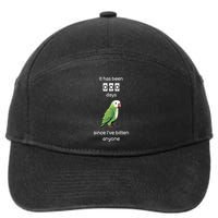 Funny Quaker Biting Quaker Parrot Joke Monk Parrot 7-Panel Snapback Hat