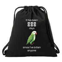 Funny Quaker Biting Quaker Parrot Joke Monk Parrot Drawstring Bag