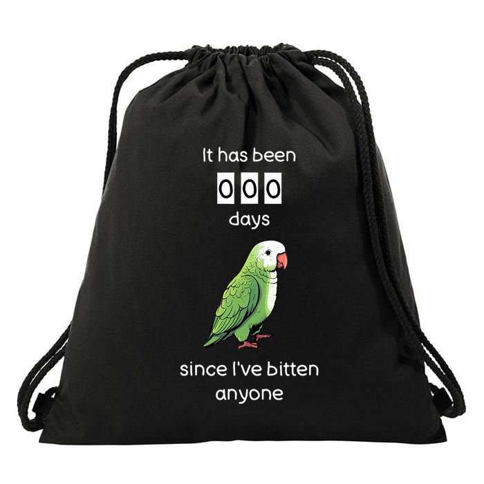 Funny Quaker Biting Quaker Parrot Joke Monk Parrot Drawstring Bag