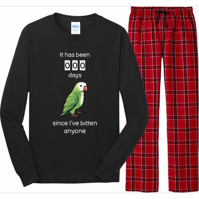 Funny Quaker Biting Quaker Parrot Joke Monk Parrot Long Sleeve Pajama Set