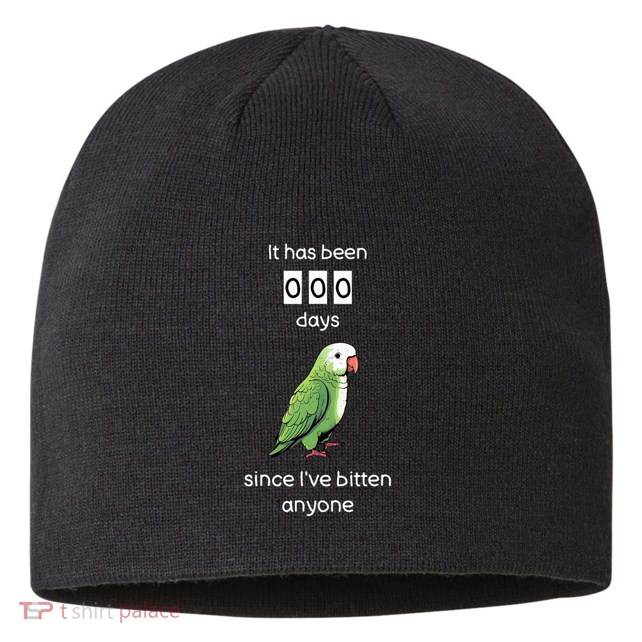 Funny Quaker Biting Quaker Parrot Joke Monk Parrot Sustainable Beanie