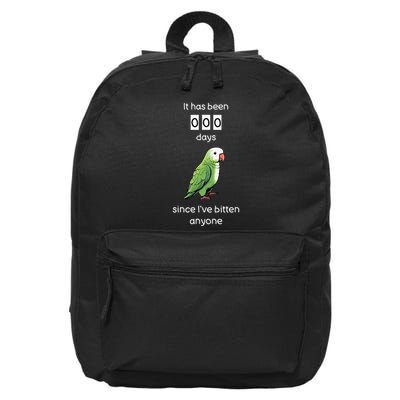 Funny Quaker Biting Quaker Parrot Joke Monk Parrot 16 in Basic Backpack