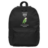 Funny Quaker Biting Quaker Parrot Joke Monk Parrot 16 in Basic Backpack
