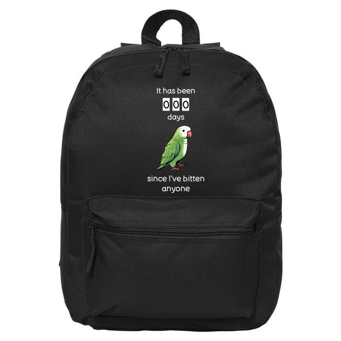 Funny Quaker Biting Quaker Parrot Joke Monk Parrot 16 in Basic Backpack