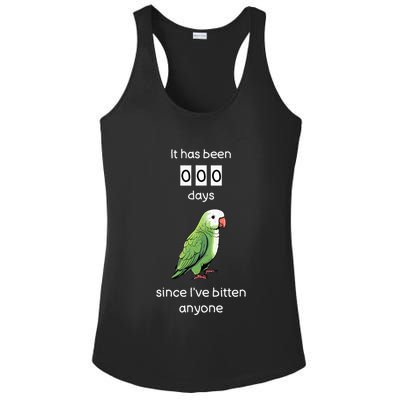 Funny Quaker Biting Quaker Parrot Joke Monk Parrot Ladies PosiCharge Competitor Racerback Tank