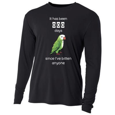 Funny Quaker Biting Quaker Parrot Joke Monk Parrot Cooling Performance Long Sleeve Crew