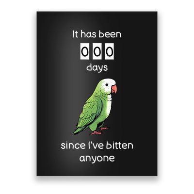 Funny Quaker Biting Quaker Parrot Joke Monk Parrot Poster