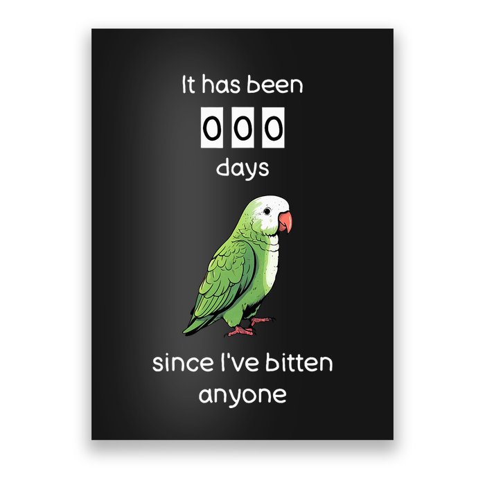 Funny Quaker Biting Quaker Parrot Joke Monk Parrot Poster