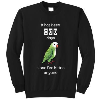 Funny Quaker Biting Quaker Parrot Joke Monk Parrot Tall Sweatshirt