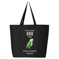 Funny Quaker Biting Quaker Parrot Joke Monk Parrot 25L Jumbo Tote
