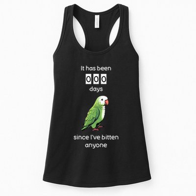 Funny Quaker Biting Quaker Parrot Joke Monk Parrot Womens Tank Top