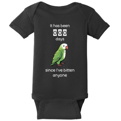 Funny Quaker Biting Quaker Parrot Joke Monk Parrot Baby Bodysuit