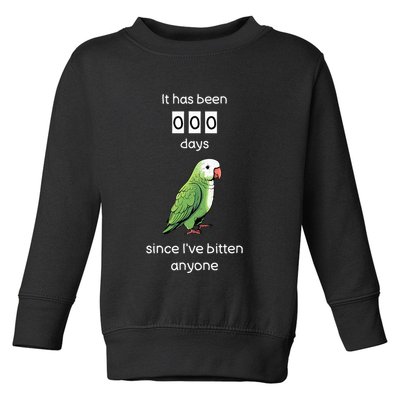 Funny Quaker Biting Quaker Parrot Joke Monk Parrot Toddler Sweatshirt