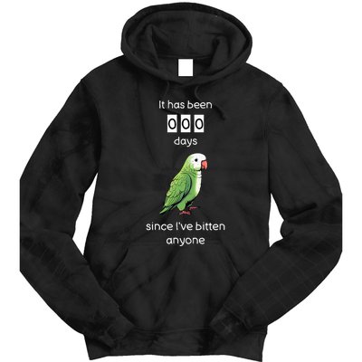 Funny Quaker Biting Quaker Parrot Joke Monk Parrot Tie Dye Hoodie