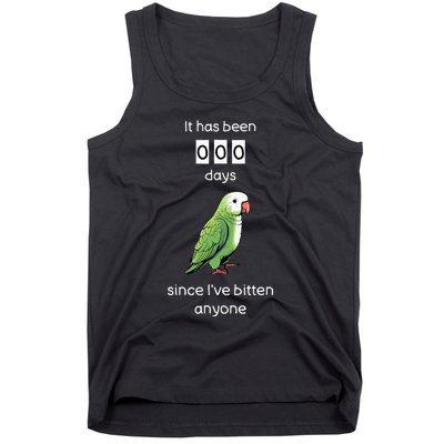 Funny Quaker Biting Quaker Parrot Joke Monk Parrot Tank Top