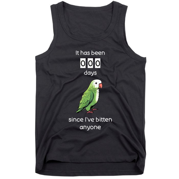 Funny Quaker Biting Quaker Parrot Joke Monk Parrot Tank Top