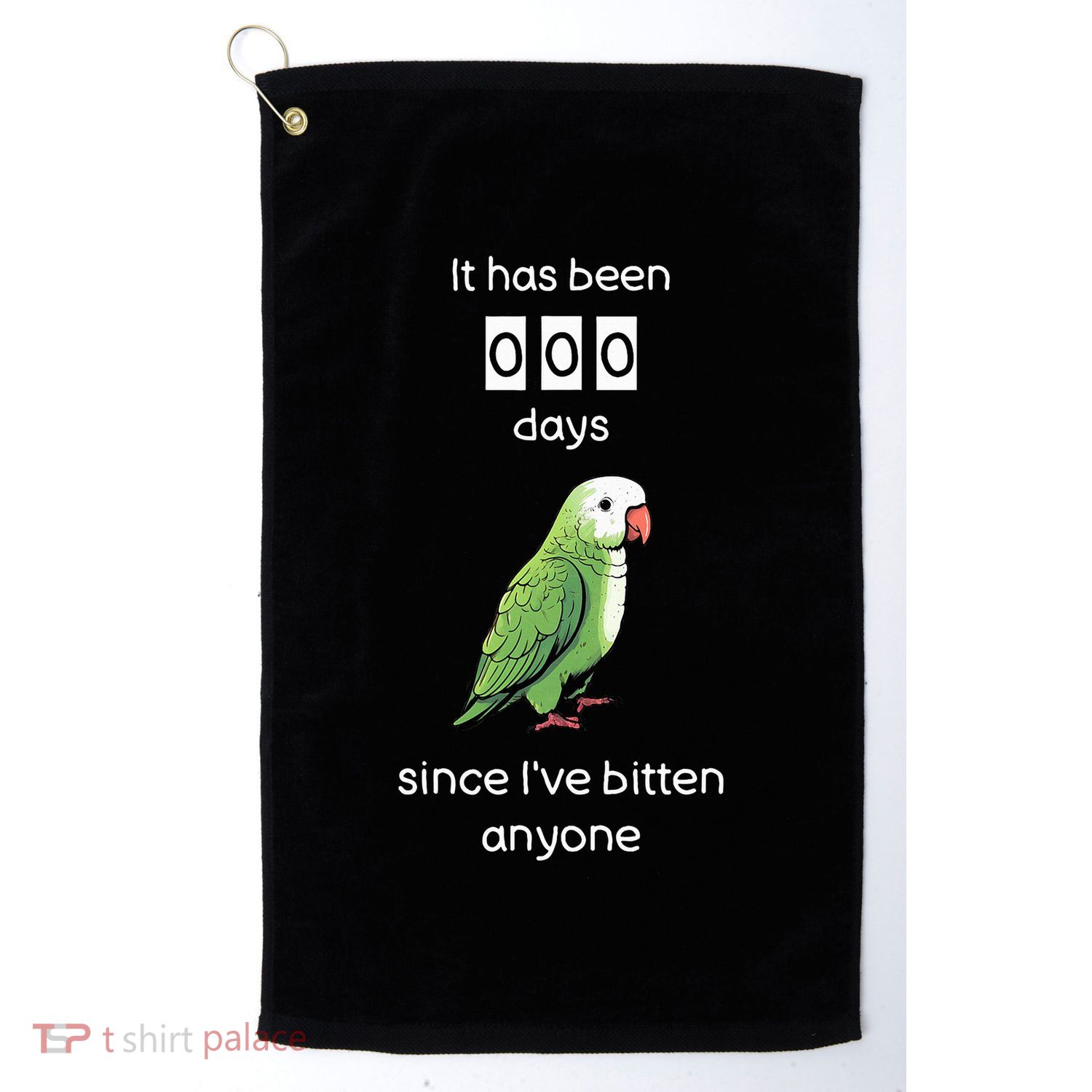 Funny Quaker Biting Quaker Parrot Joke Monk Parrot Golf Towel