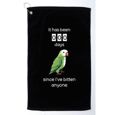 Funny Quaker Biting Quaker Parrot Joke Monk Parrot Platinum Collection Golf Towel