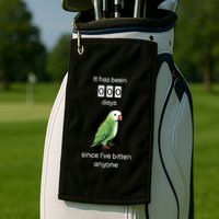Funny Quaker Biting Quaker Parrot Joke Monk Parrot Golf Towel
