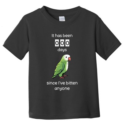 Funny Quaker Biting Quaker Parrot Joke Monk Parrot Toddler T-Shirt