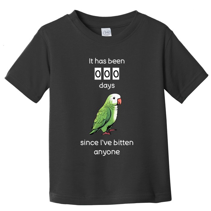Funny Quaker Biting Quaker Parrot Joke Monk Parrot Toddler T-Shirt