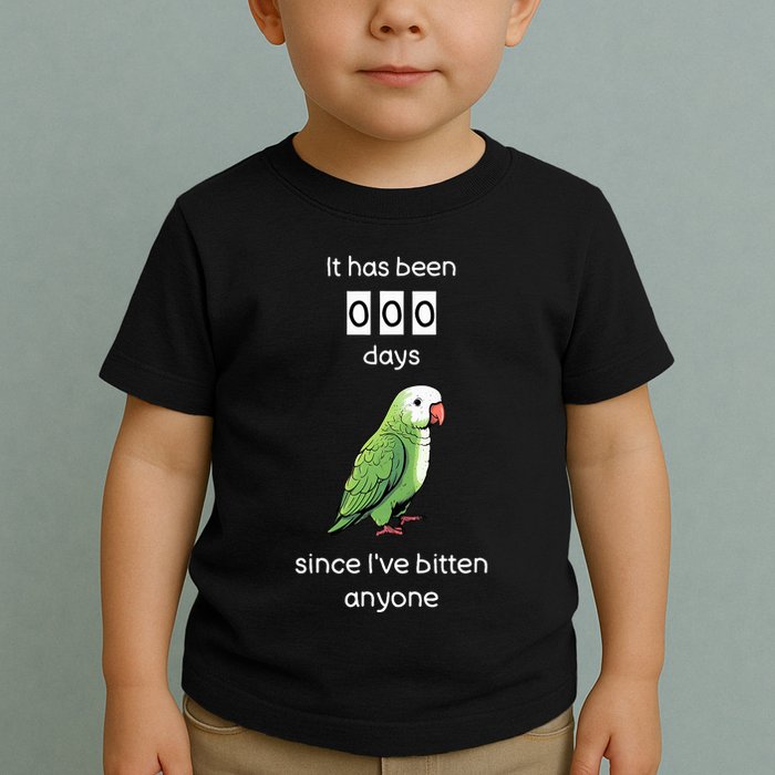 Funny Quaker Biting Quaker Parrot Joke Monk Parrot Toddler T-Shirt