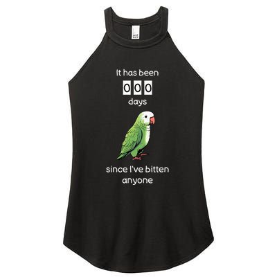Funny Quaker Biting Quaker Parrot Joke Monk Parrot Women's Perfect Tri Rocker Tank