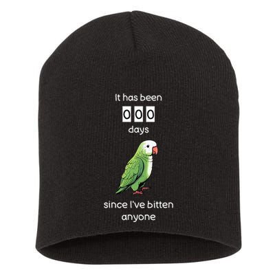 Funny Quaker Biting Quaker Parrot Joke Monk Parrot Short Acrylic Beanie