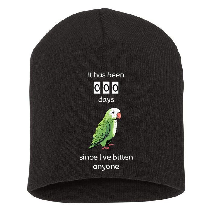 Funny Quaker Biting Quaker Parrot Joke Monk Parrot Short Acrylic Beanie