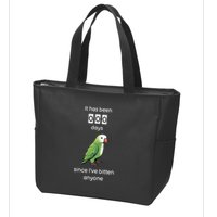 Funny Quaker Biting Quaker Parrot Joke Monk Parrot Zip Tote Bag