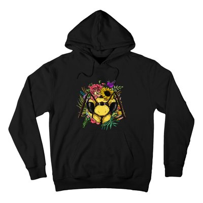 Floral Queen Bee Gardening Botanical Plants Lover Hoodie