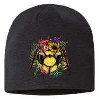 Floral Queen Bee Gardening Botanical Plants Lover Sustainable Beanie