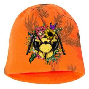 Floral Queen Bee Gardening Botanical Plants Lover Kati - Camo Knit Beanie