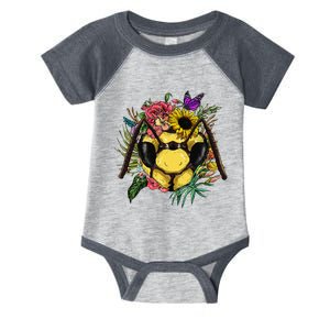 Floral Queen Bee Gardening Botanical Plants Lover Infant Baby Jersey Bodysuit