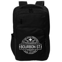 French Quarter Bourbon St New Orleans Fleur De Lis Souvenir Impact Tech Backpack