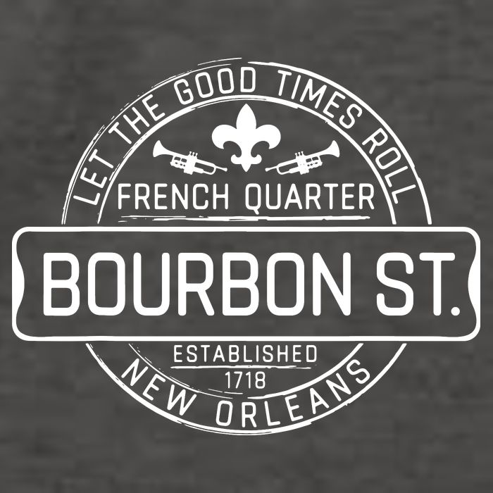 French Quarter Bourbon St New Orleans Fleur De Lis Souvenir Vector Backpack