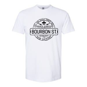 French Quarter Bourbon St New Orleans Fleur De Lis Souvenir Softstyle® CVC T-Shirt