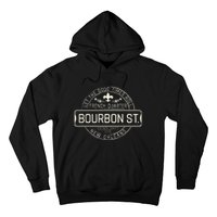 French Quarter Bourbon St New Orleans Fleur De Lis Souvenir Hoodie