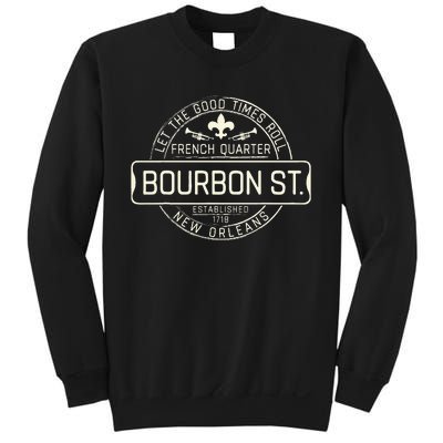 French Quarter Bourbon St New Orleans Fleur De Lis Souvenir Sweatshirt