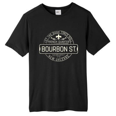 French Quarter Bourbon St New Orleans Fleur De Lis Souvenir Tall Fusion ChromaSoft Performance T-Shirt